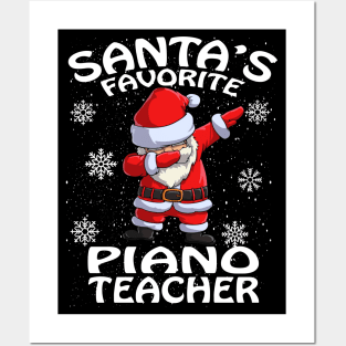 Santas Favorite Piano Teacher Christmas Posters and Art